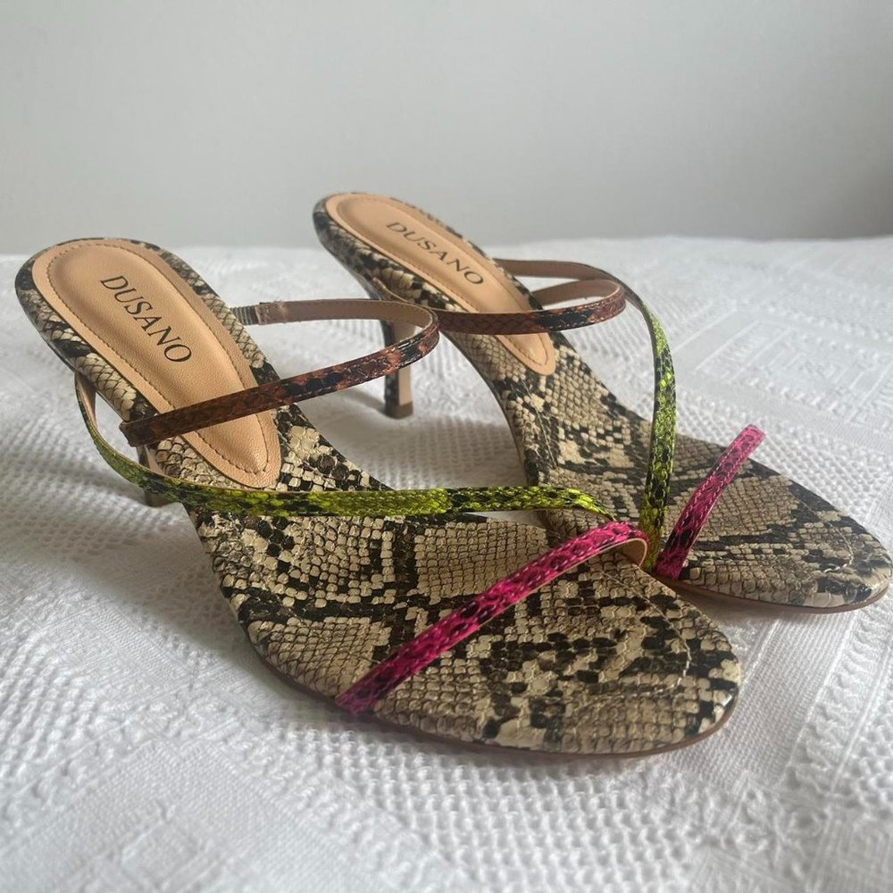 Snake Skin Multi Color Heels